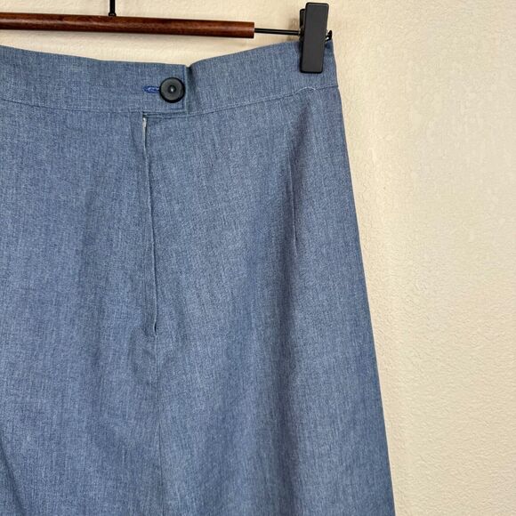 Unbranded Denim A-Line Midi Skirt 8 Blue Classic Modest Romantic Core Staple - Picture 3 of 8